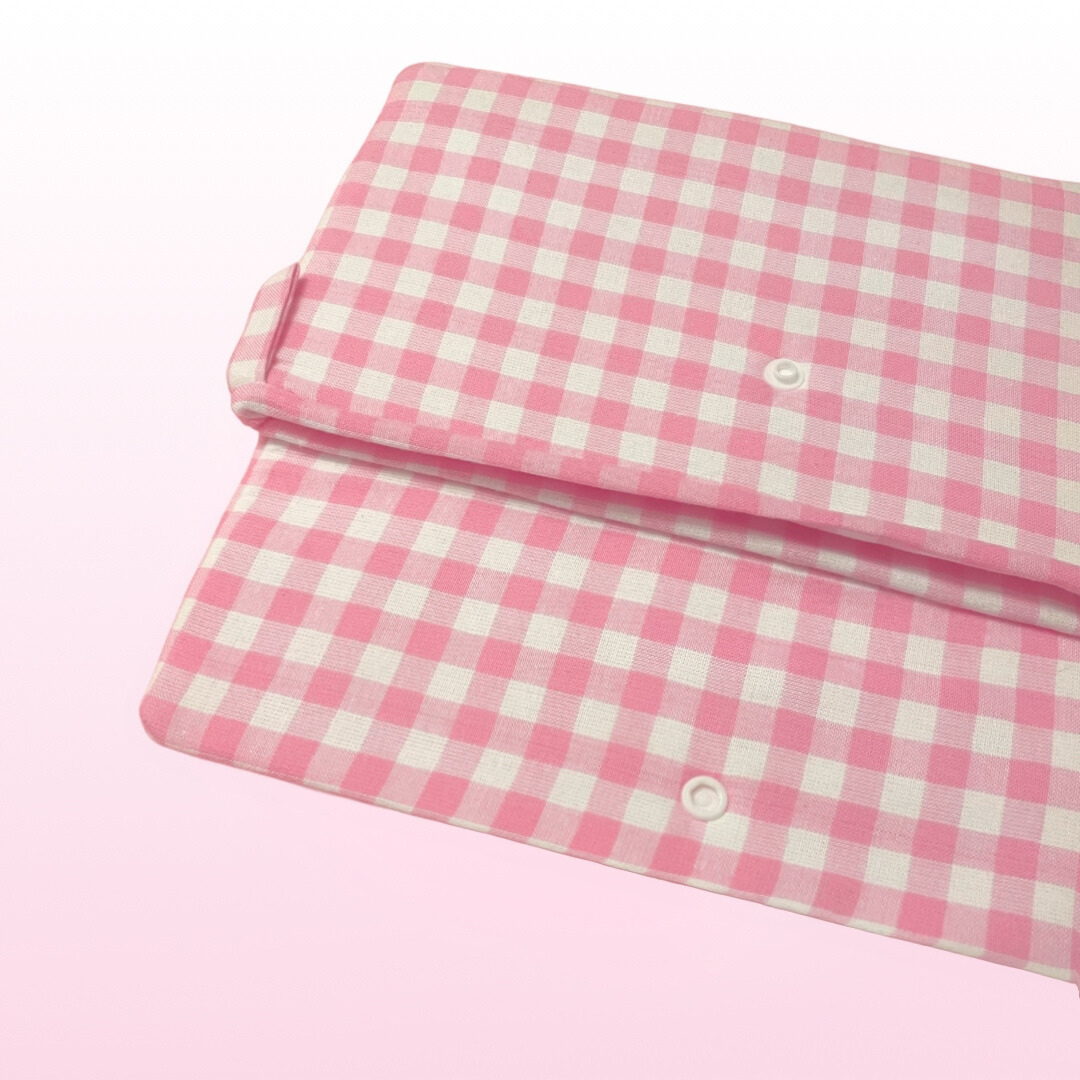 Pink Gingham Wallet Pouch