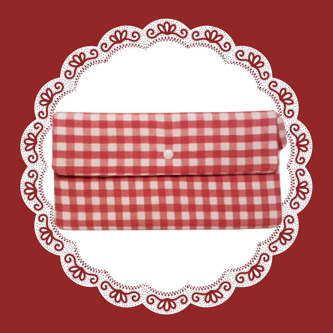 Red Gingham Wallet Pouch